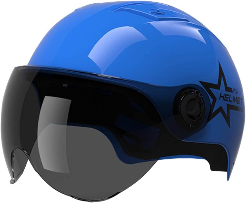 Roller Helm Mit Visier Und Sonnenblende ACMEDE Jethelme Rollerhelm Sturzhelm Chopper Helm mit Visier