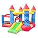 NLGBBNT Castello Gonfiabile per Bambini, Casa di Rimbalzo Gonfiabile, Castello di Casa del Trampolino con Scivolo per Sdraietta per Giochi all'aperto al Coperto con Ventilatore