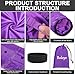 Boloye Hair Dryer Bonnet for Women, Large Bonnet Hooded Hair Dryer Attachment for Speeding Up Drying Time & Deep Conditioning, Fits All Head Sizes & Hair Styles, Purple (Large)