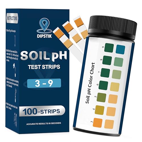 Soil pH Test Kit Soil pH Test Strips 39 for Accurate Testing pH Level of Garden Lawn Flower Grass Vegetable Dirt Yard Outdoor Indoor Plants