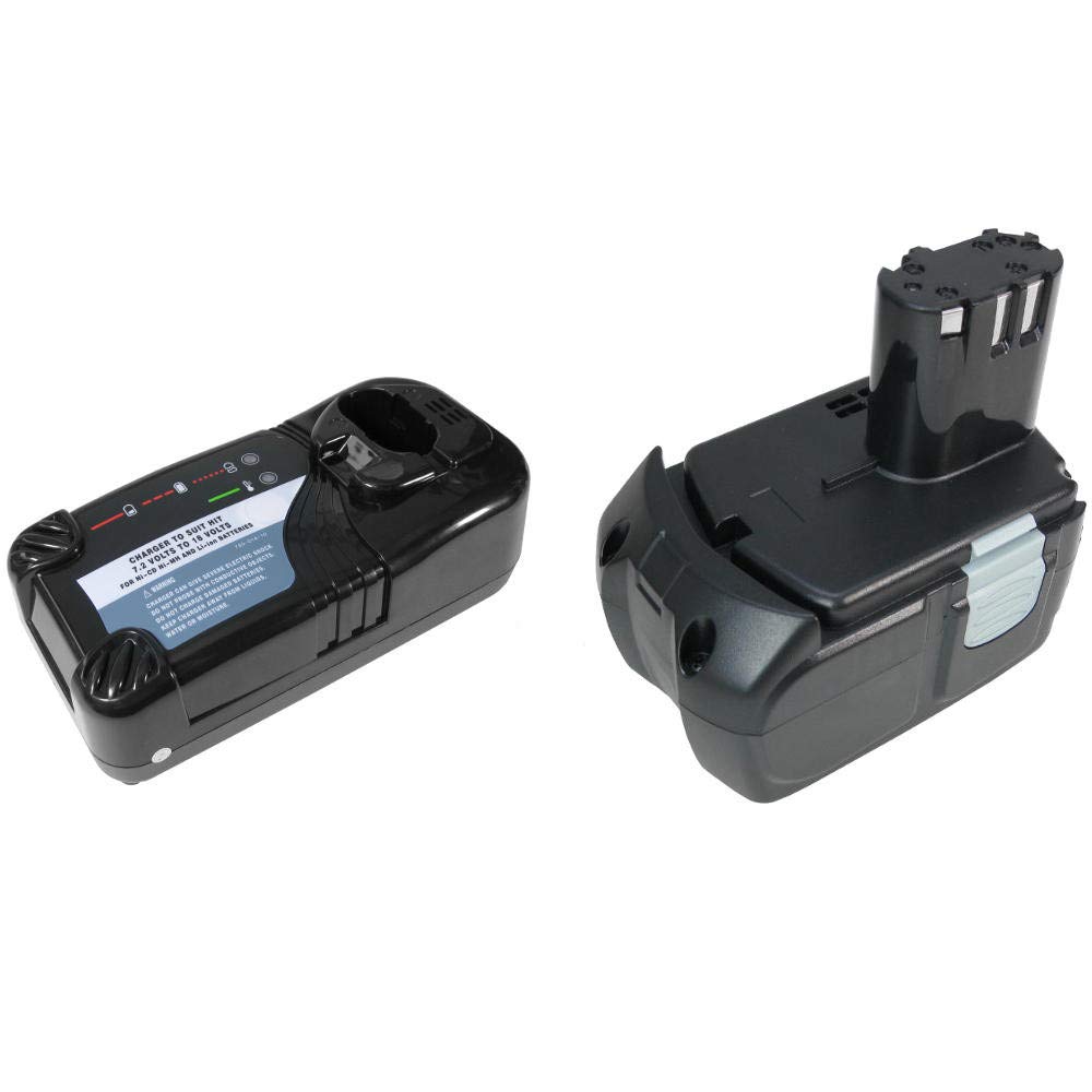 2 in1 Oferta en Juego: batería Cargador rápido + Trade-Shop Ion de litio 18 V 4000 mAh batería para HITACHI DV18DVC DV18DVL DV18DCL DV18DL WR18DMR WH18DFL WH18DL WH18DMR WH18DFL WH18DL WR18DL