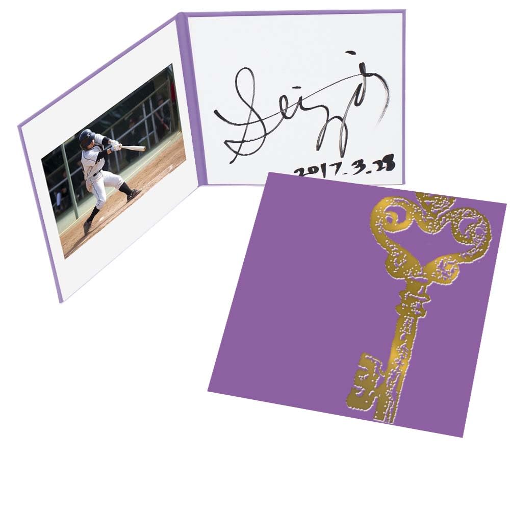 MONOEYES サイン色紙 Amazon.co.jp: 【サイン色紙】サイン台紙（サイン ＋ 写真が入る）かぎ