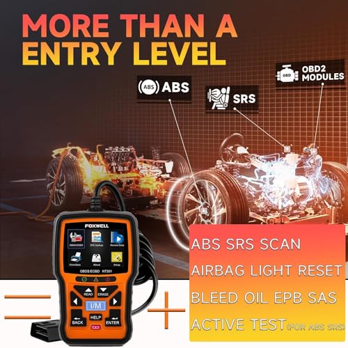 Image of FOXWELL NT630 Plus OBD2 Scanner ABS Auto Bleed Scan Tool with Diagnostic Extension Cable