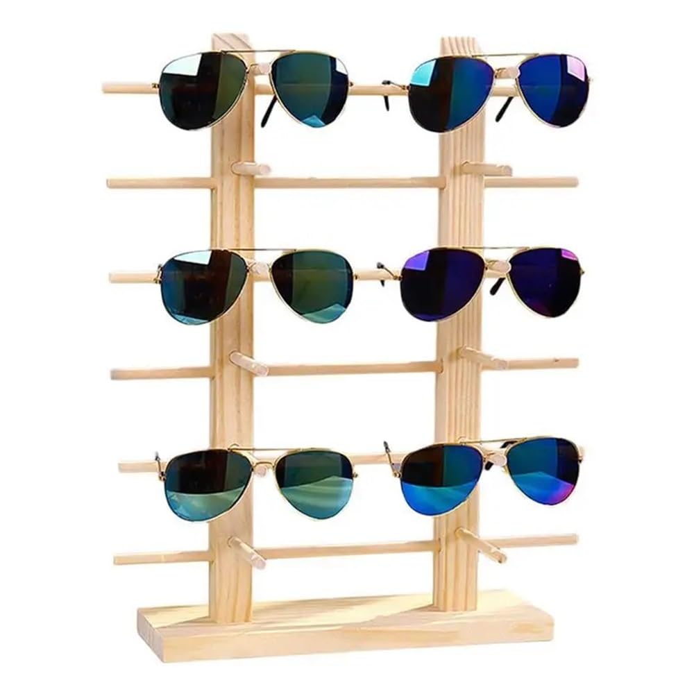 guiling-1986 Eyeglasses Display Rack Display Rack Shelf Eyeglasses Show Multi Layers Wood Sunglass Stand Jewelry Holder for Pairs Glasses Showcase Dropshipping Organizer for Eyewear