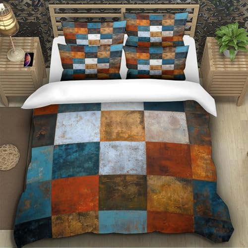 Housse de couette tracteurs bleus 3D pour la chambre des couples
