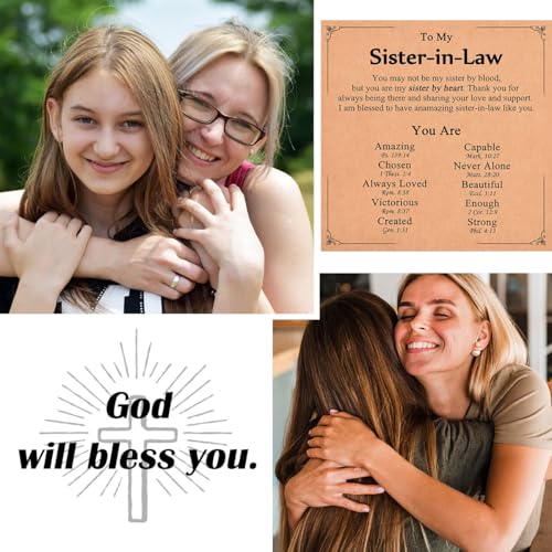 Image of Religious Cross Bracelet for Women Girls, Christian Gifts for Daughter Granddaughter Sister in Christ Friend Niece on Birthday Christmas Easter Valentines Day Graduation