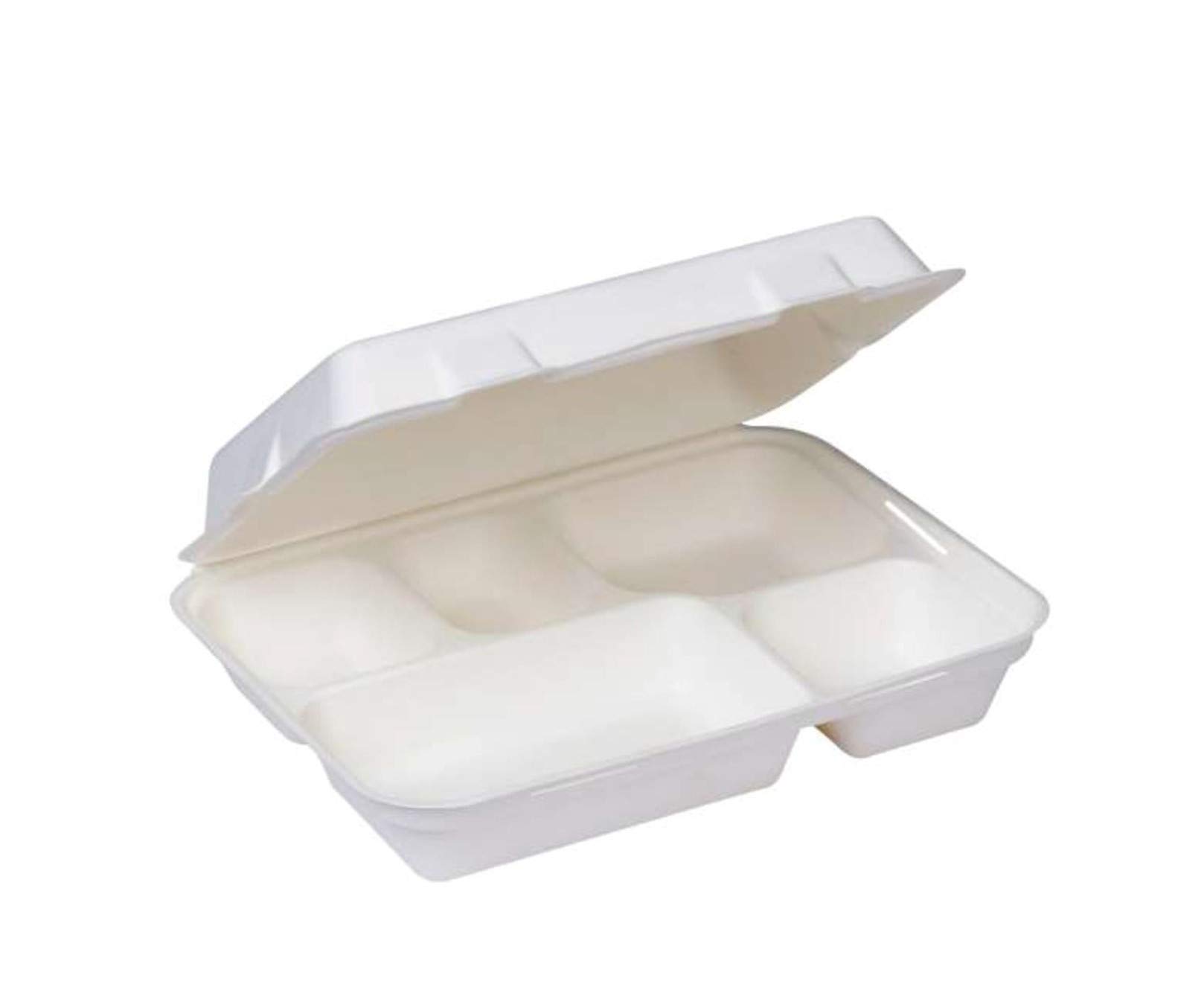 ECOWARE Plant Biomass 100% Biodegradable, Compostable, Ecofriendly, Disposable 11 Inch Clamshell Box With 5 Compartments And 3 Tier Locking System - Large Size (Pack Of 20 Boxes) (B08XZMB91T) Amazon Price History, Amazon Price Tracker