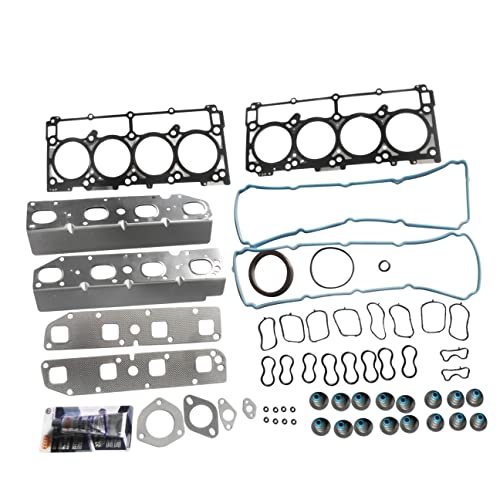 Image of Partsflow Head Gasket Set+Bolts For Chrysler 300 For Chrysler Aspen For Dodge Challenger For Dodge Durango For Dodge Ram For Jeep Grand Cherokee For Jeep Commander For Ram 5.7L V8 16V VIN inchT inch inchH inch