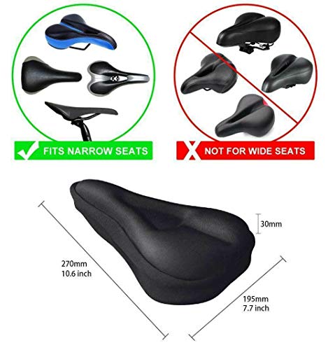 MACHSWON Capa de selim de bicicleta, capa de assento de bicicleta em gel, almofada macia extra confo