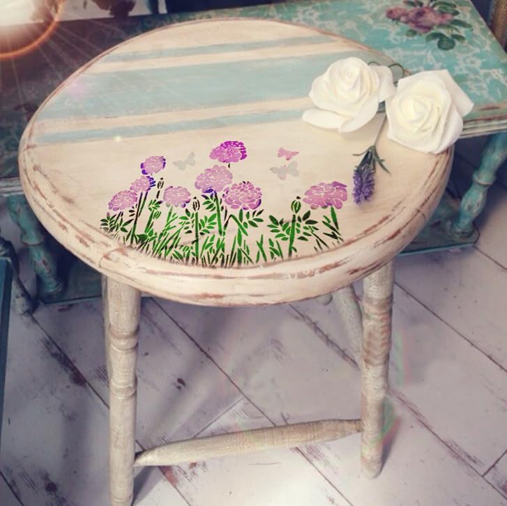 Miniatura 5 de Plantilla de flores para pintar, plantillas de flores silvestres para pintar en paredes, flor de cerezo, diente de león, plantilla de girasol,