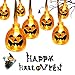 30LEDs Halloween String Lights, 9.8ft Pumpkin Lights Battery Operated with Twinkle/Steady Light Modes for Outdoor Halloween Lights, Warm White