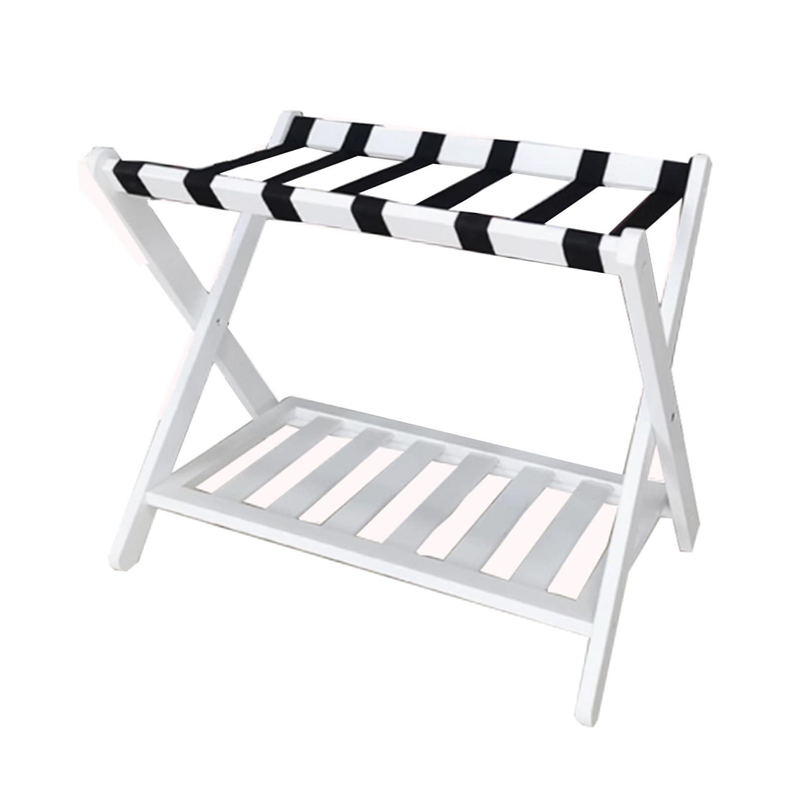 Portaequipajes plegable con compartimento de almacenamiento, soporte para maleta que ahorra espacio para hotel, habitación de invitados y hogar