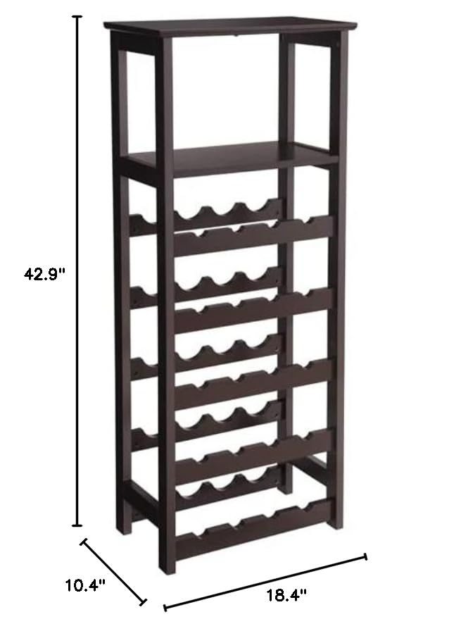 Soporte para Botellas de Vino de 20 Botellas P2 MDF Marrón miniatura 6