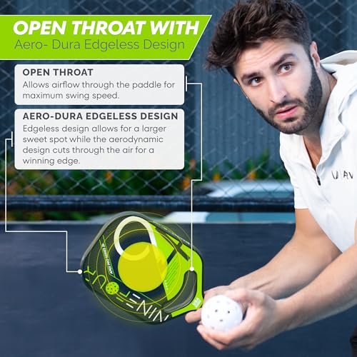 Apex Pro Series 3k Carbon Fiber Pickleball Paddle, USAPA Approved, High Spin Surface, Ultimate Control, Honeycomb Polypropylene Core, Thermoformed Open Throat, Quiet Category Approved Set Men Women — view 5