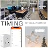 Enchufe Inteligente Mini 15A Enchufe US AC 100-240V Toma Inteligente para Hogar con Función Temporizador Control por Voz y APP 2.4G, Sin Necesidad de Hub 6
