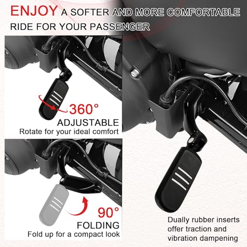 Image of Passenger Footpegs pegs for Harley Sportster XL 2014-2022,for XL1200,XL883,Seventy-Two,Iron 1200 883,Forty-Eight,for Streamliner Style