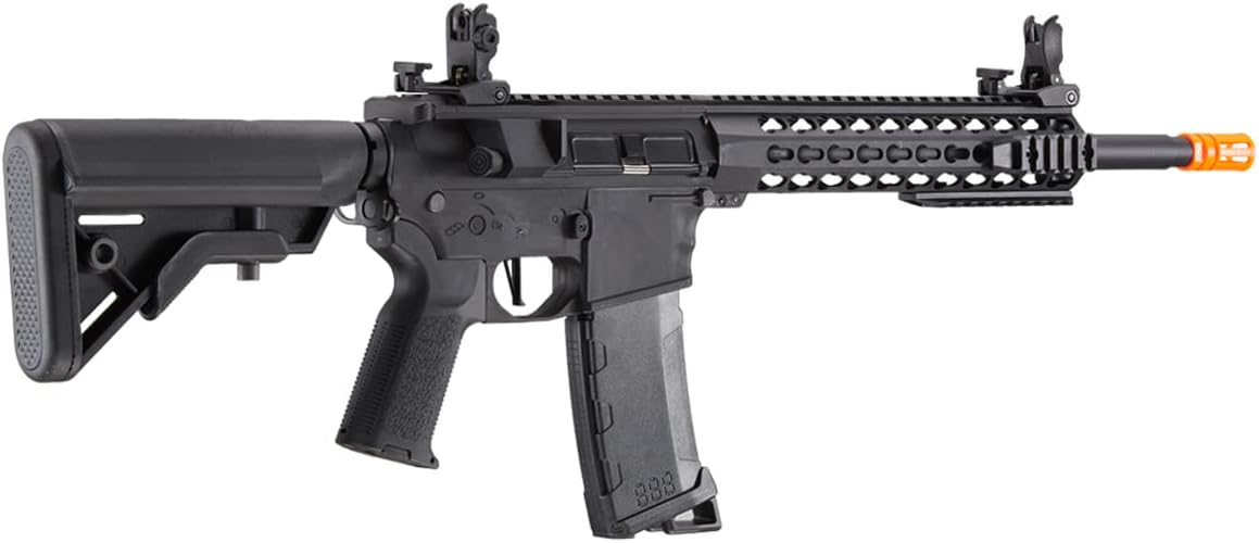 Lancer Tactical Gen 3 Airsoft Rifle Keymod M4 Evo- Programmable Electric Full/Semi-Auto Airsoft AEG Rifle Installed High FPS with 0.20g BBS(Tan/Black)