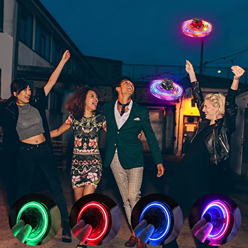 Flying Spinner , Flying Fidget Spinner With Led Lights, Kids Drone Flying Spinner,Mini Drone With Usb Rechargeable For Fun Indoor Outdoor (Black) #TOP5