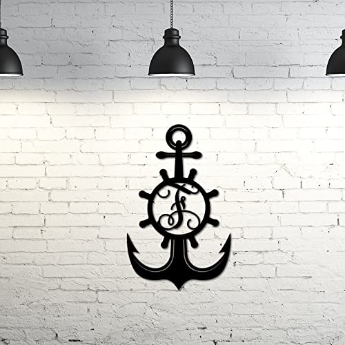 Ancre nautique en métal signe monogramme F, le cadeau idéal pour lui - 2