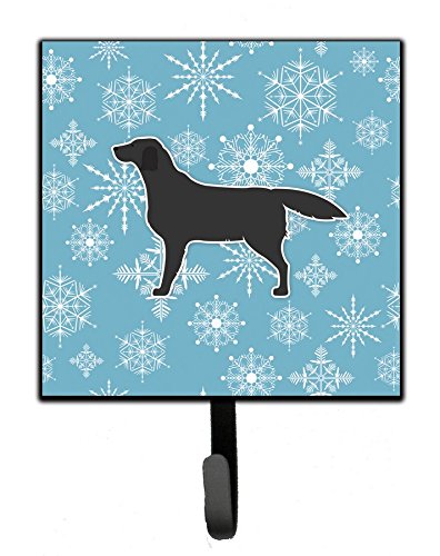 Winter Snowflake Black Labrador Retriever Leash or Key Holder