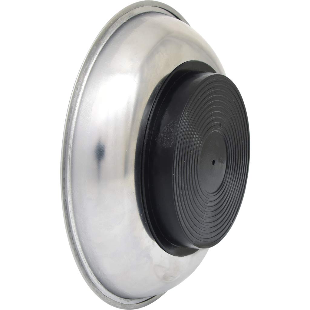 KS TOOLS 550.1032 Aimant flexible, 400 mm & 800.0150 - Soucoupe magnétique 150mm - Pour préserver les vis et autres petites pièces métalliques - Aimant gainé en caoutchouc - En Inox - Surface polie