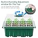 DJGINRO 12 Pack Seed Starter Tray Seed Starter Kit (144 Cells Total Tray) with Humidity Adjustable Dome, for Seeds Growing Starting Plant Germination Trays, Mini Green House Germination Trays.