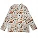 plus+size+fall+fashion Halloween Sweaters for Women Spooky Season Sweatshirts Funny Ghost Skeleton Pumpkin Print Winter Lightweight Oversized Long Sleeve Button Knit Cardigan Sweater Beige