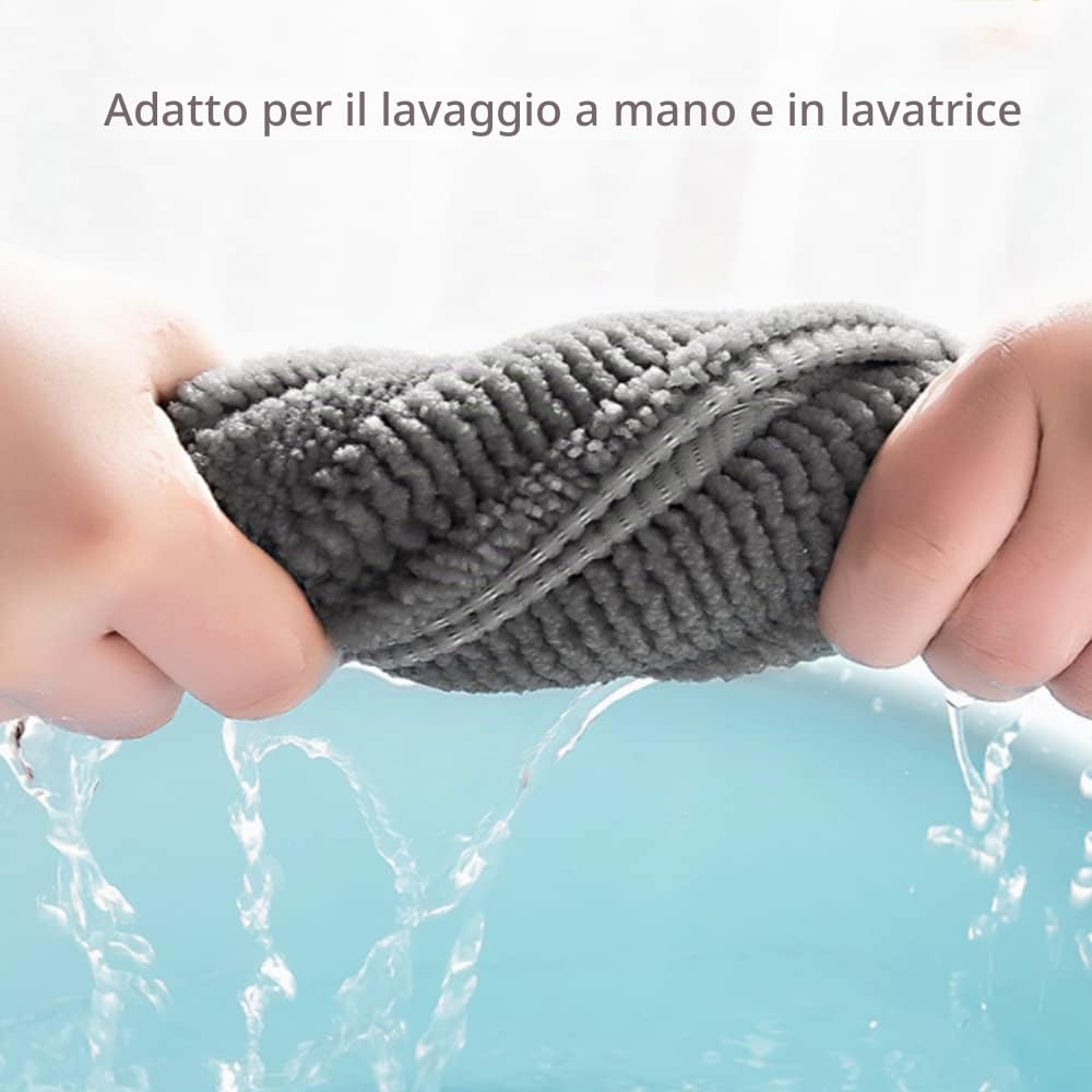 4 Pezzi Cuscino WC Universale, Cuscino per Sedile WC, Copriwater in Tessuto, Copriwater Tappetino, con Anello di Fissaggio, Spessa e Morbida, Estensibili, Lavabile, per la Maggior Parte dei WC