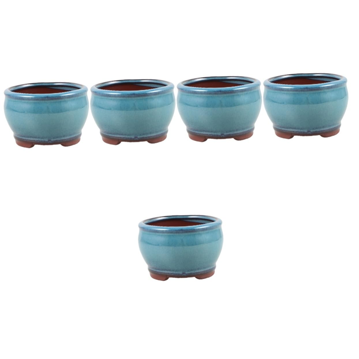 BESPORTBLE 5St Saftige Spargel-Topfpflanze Sukkulenten Pflanzgefäß Tischdekoration Pflanzgefäß Dekorative Pflanzentöpfe blumentopf Desktop-Topf für Sukkulenten Desktop-Pflanztopf lila Ton