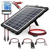 POWOXI ソーラーバッテリー充電器車、車 バッテリー、ポータブル防水太陽電池メンテナ用 20ワット12V太陽トリクル充電器 ソーラーバッテリー充電器20ワット ソーラーバッテリー充電器20ワット