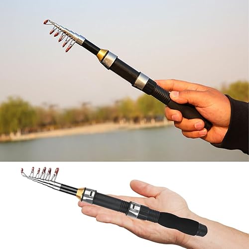 Miniatura 4 de Caña de pescar, mini bastón de mar pequeño universal, portátil, caña de pescar en hielo, mini bolsillo, herramientas de pesca de mar para pesca con