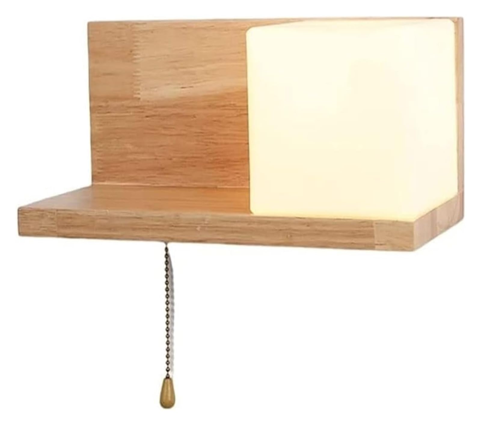 Lámpara de Pared de Madera Maciza con luz LED, Nueva, de Madera de Roble Chino, con Casquillo E27, para Dormitorio, mesita de Noche, con Interruptor de Tiro, Aplique para cabecero