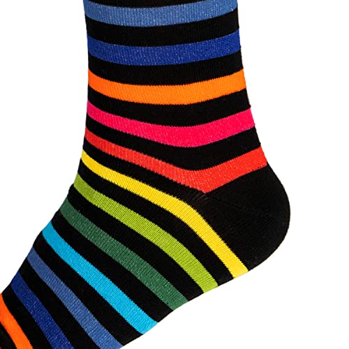 Image of Mysocks Unisex Extra Fine Combed Cotton Rainbow Socks | Seamless Toe | Reflect Your Style | Make Your Steps Enjoyable
