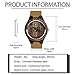 Imagen de SUPBRO Reloj De Madera para Hombres Banda de Cuero Analógico Movimiento de Cuarzo Hombres y Mujeres