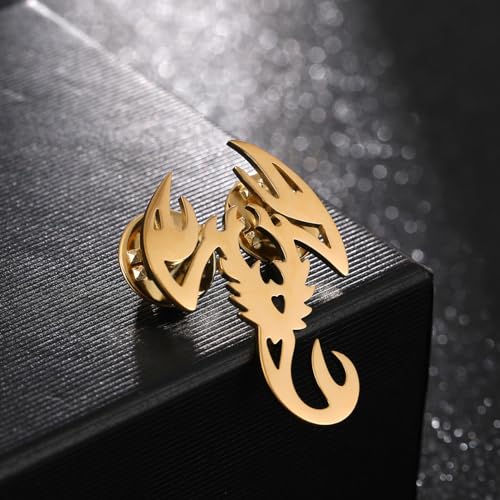 Image of Stainless Steel Insects Creative Scorpion Brooches for Women and Men