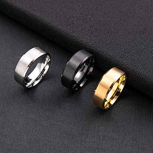 REVOLIA 9 peças de anéis giratórios de corrente de aço inoxidável para homens e mulheres, conjunto d