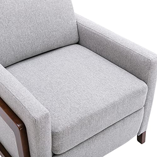 Qkff Push Back Recliner Chair, Upholstered Accent Chair Recliners With Thick Seat Cushion And Backrest Small Recliners For Small Spaces Living Room, Home Theater #TOP4