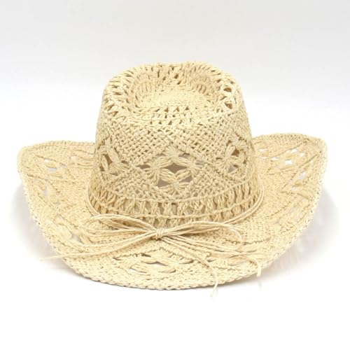 Sombrero de paja con ala ancha para verano unisex miniatura 3