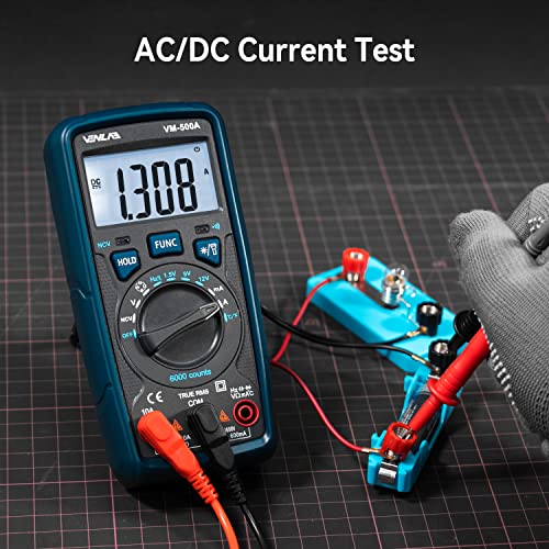 Venlab Digital Multimeter Vm500A Trms 6000 Counts Volt Meter Ohm Volt Amp Auto-Ranging Multimeter Tester Ncv,Measures Voltage Current Resistance Diodes Continuity Duty-Cycle Capacitance Temperature #TOP5