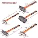 5-Piece Hammer Set, 16oz Ball Pain Hammer | 32oz Ball Pain Hammer | 32oz Rubber Mallet | 3lb Sledge Hammer | 3lbCross Pain Hammer