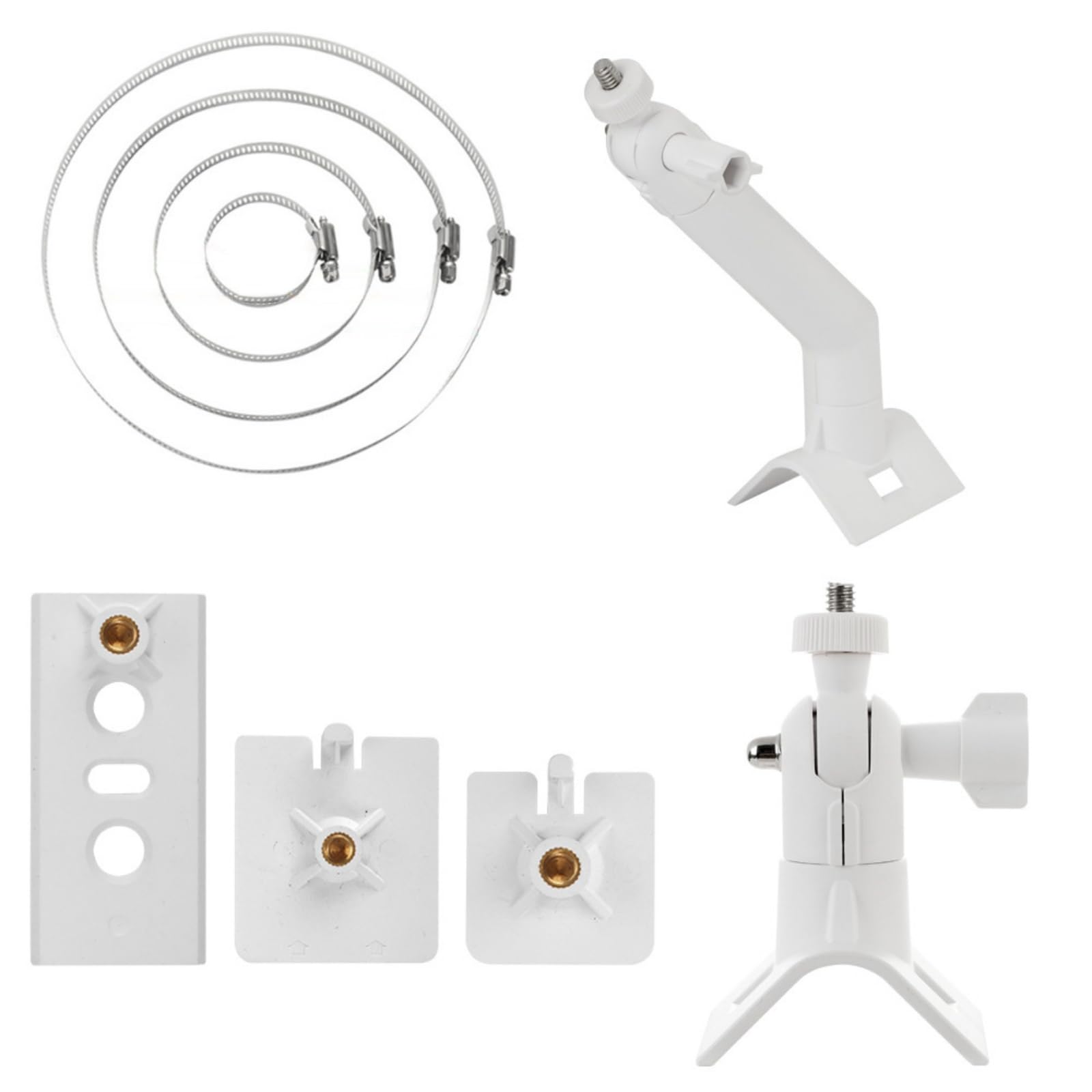 Buxuaaaa Multicolor None Drill Installation Camera Mount With Adjustable Solar Panel Bracket Weather Resistant For Outdoor Surveillances Use Flexible Cctv Mounting Bracket