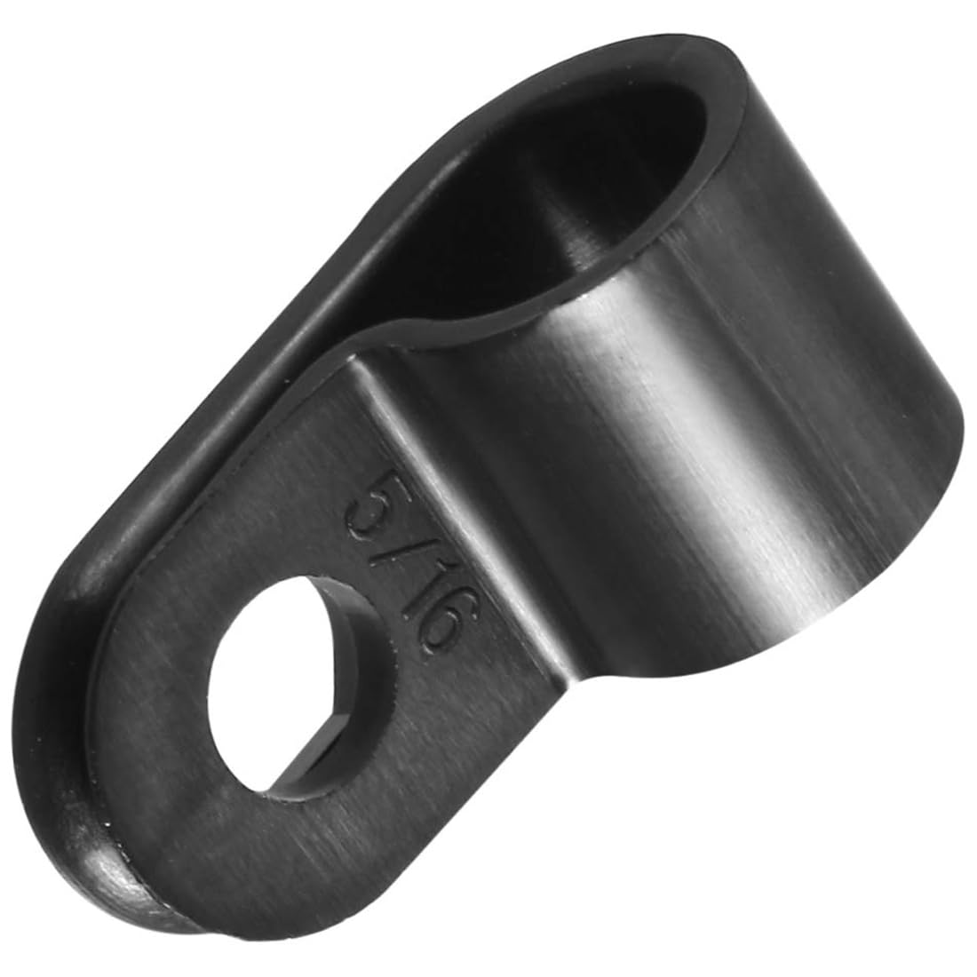 ROWORKX 7.9mm R Type Cable Clips, 50Pcs Nylon P Clips, Cable Cleats Black