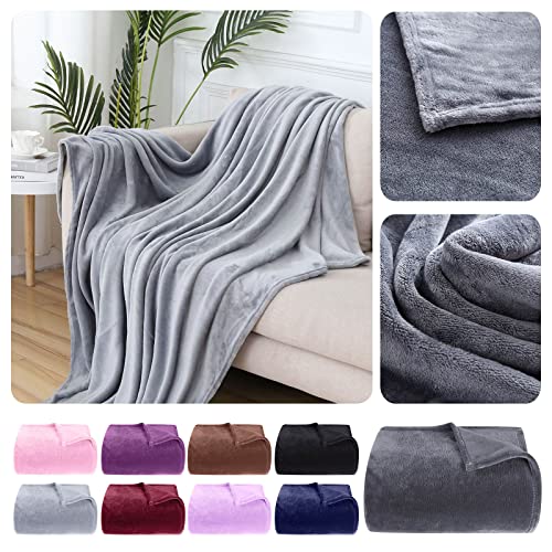 Throw Blanket, 60 * 79 Inch Soft Microfiber Polyester Cozy Lightweight Plush Skin-Friendly Fleece Blanket,All Seasons Universal Breathable Warm Blanket Couch Blanket for Sofa Bed Take a Nap,Black - image 3