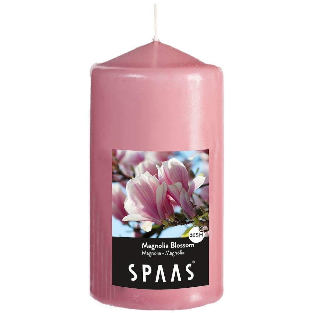 SPAAS Vela Pilar Cilindro 80/150 mm, ± 65 Horas - Magnolia Blossom