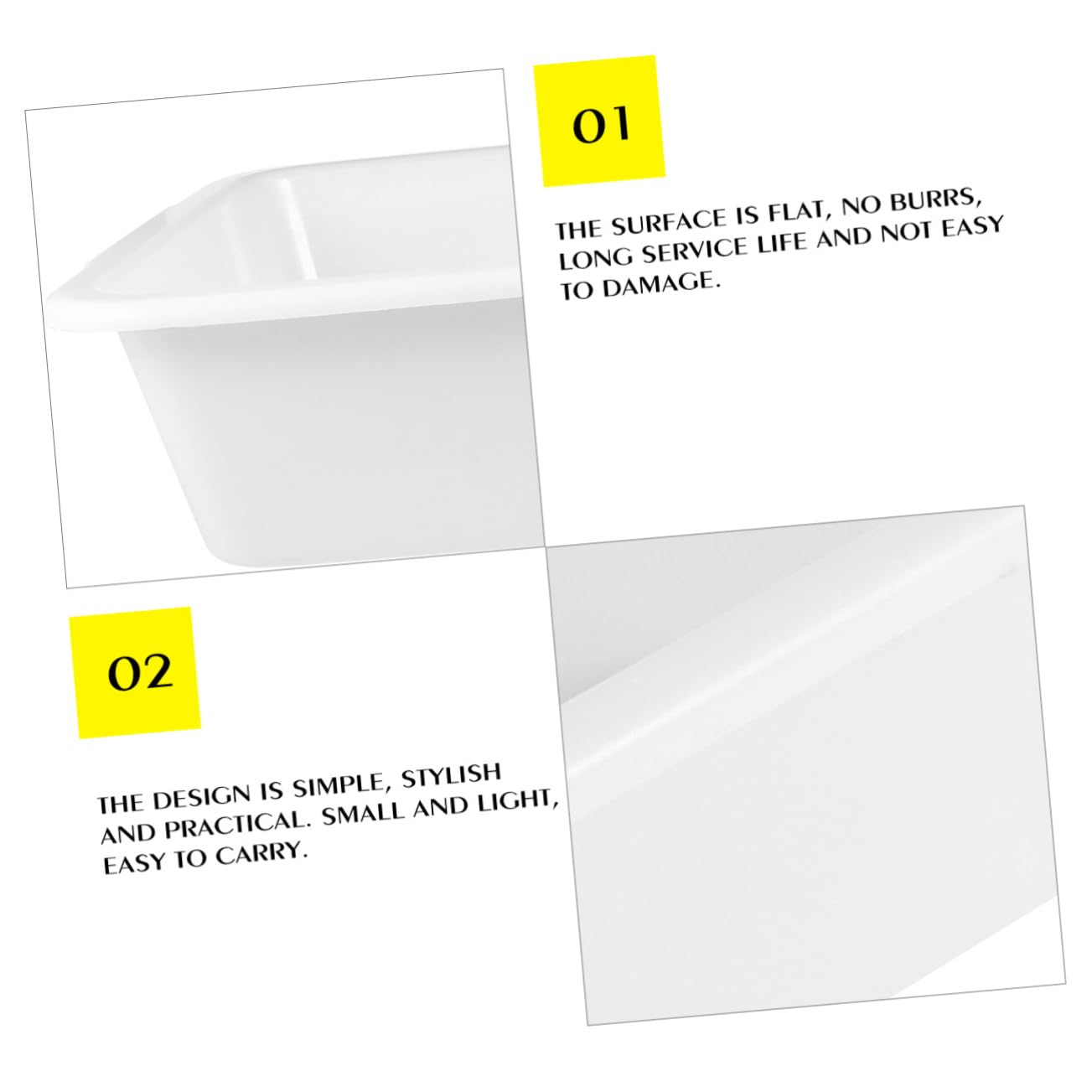 MAGICLULU Set 3 Vassoi per Reagenti Chimici in Plastica, Resistenza ad Acidi e Alcali, Strumenti per Laboratorio Compatti e Leggeri per Apparecchiature Sperimentali Professionali