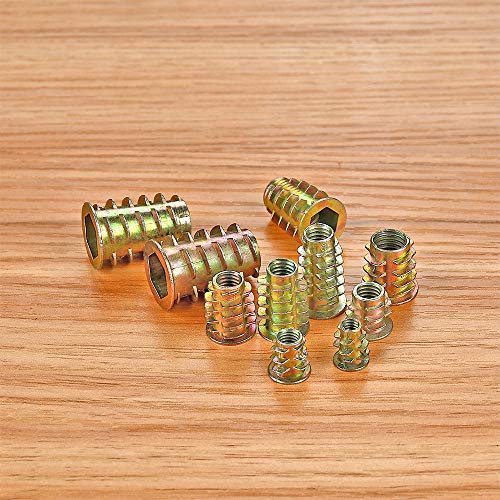 Pgmj FR-UUT-Q13-121 200 Pcs 9 Size M4/M5/M6/M8/M10 Nut Inserts - Zinc Alloy Hex Socket Drive Metric Screw Inserts Assortment Threaded Inserts thumb #5