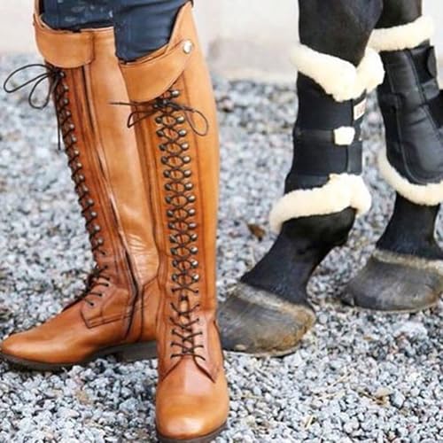 Botas de montar a caballo térmicas unisex con puntera puntiaguda y caña alta 7