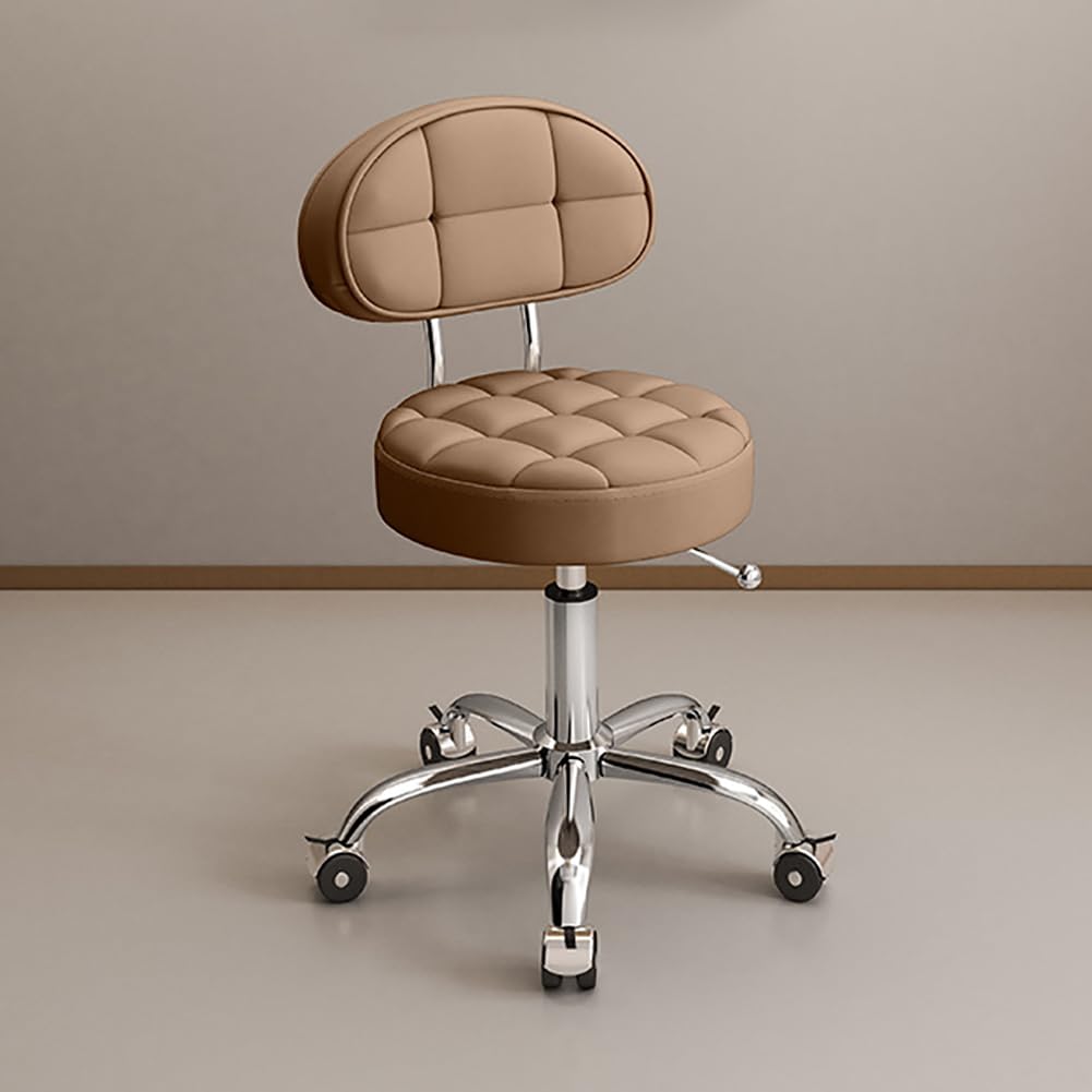 QUSYZD Hairdressing and Beauty Salon Equipment, Salon Chair 360° Rotation, 10 CM Height Adjustable, Hydraulic Barber Chair, Hairdresser Multifunctional Barber Chair, Hair Styling,Brown