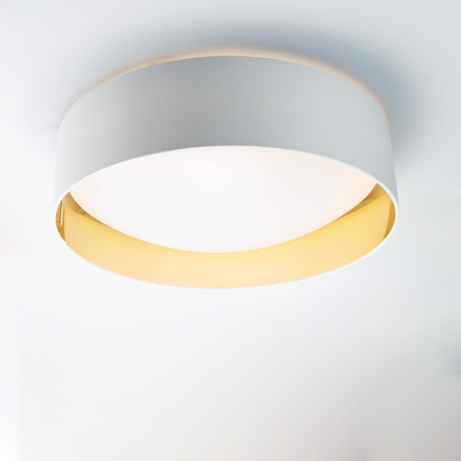 Alpinaluz LED-Deckenleuchte ‚Stellar‘ – Dimmbar, Mit Farbwechsel (3000K/4000K/6000K), 30 W, 40 Cm, Weiß/gold