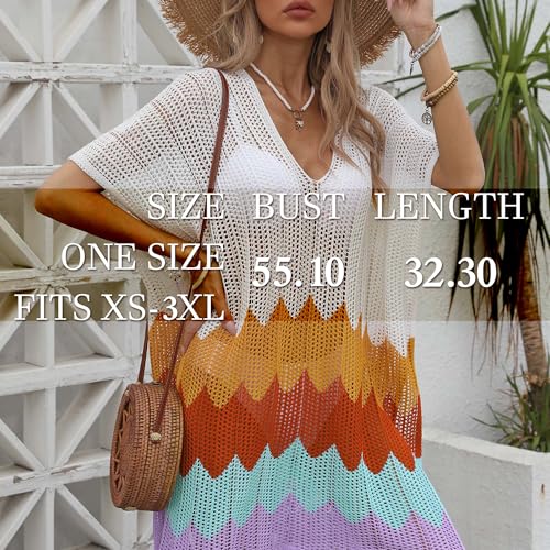 Women's Bathing Suit Cover Up for Beach Pool Swimwear Crochet Dress Swimsuit Resort Wear 2025 Summer Fashion Coverups4